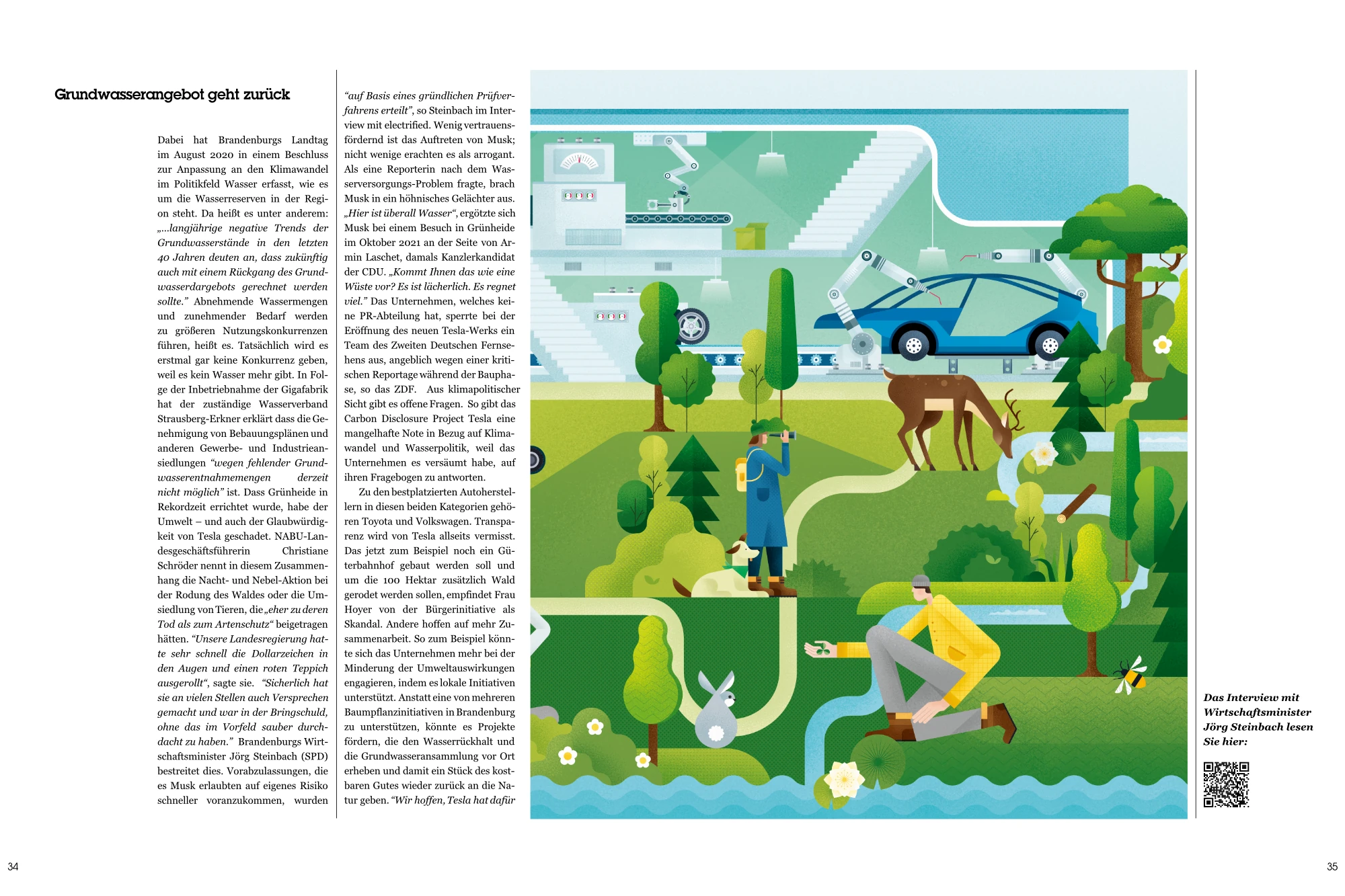 Tesla Factory Illustration — Electrified Magazine — artwork 5