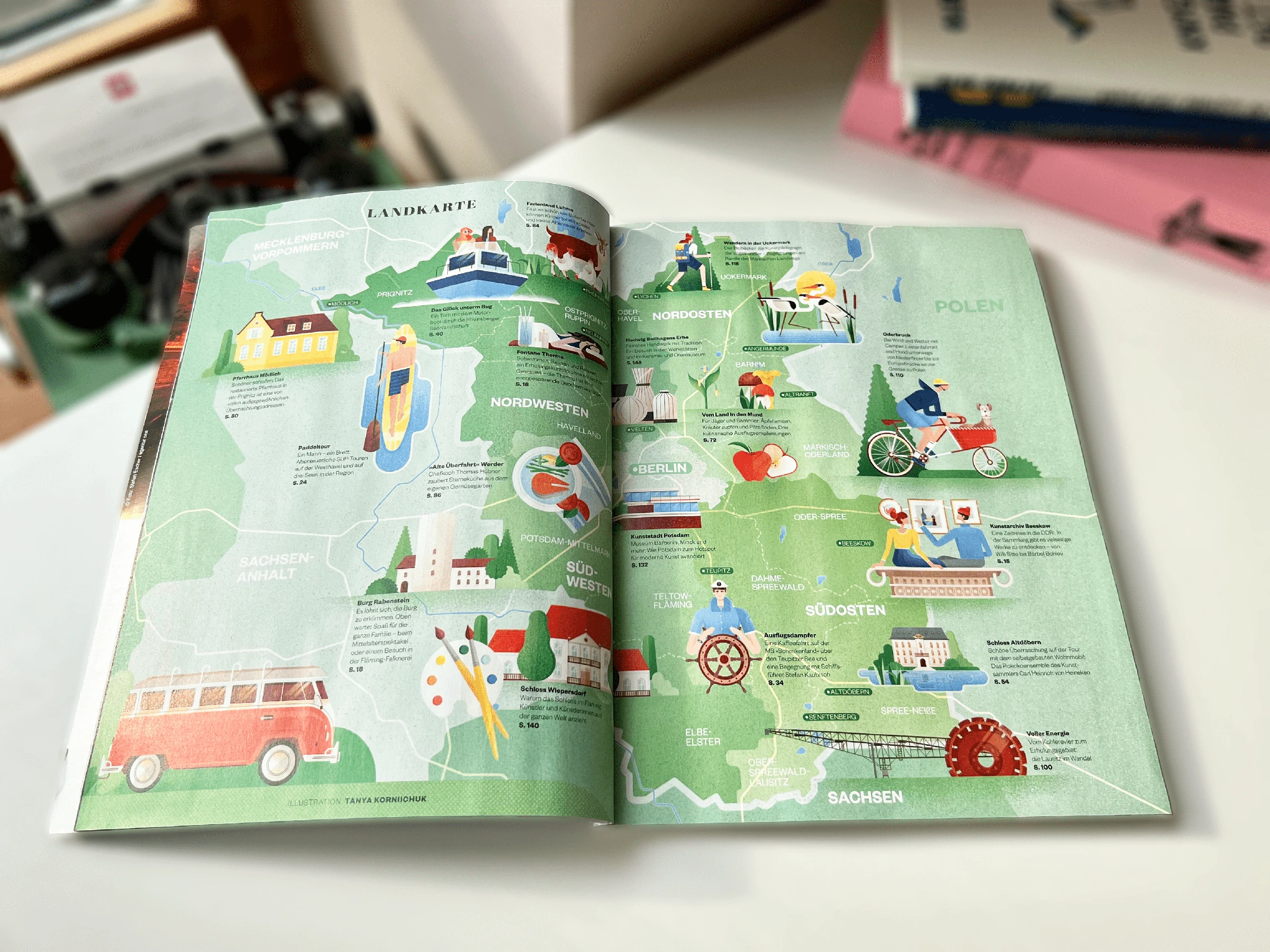 Brandenburg Magazine — Illustrated Tourism Map — artwork 2